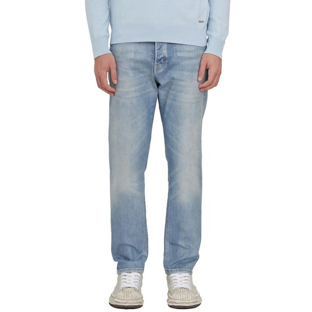 HAIKURE Men's Distressed Wash Denim Jeans Men LIGHT BLUE Pants